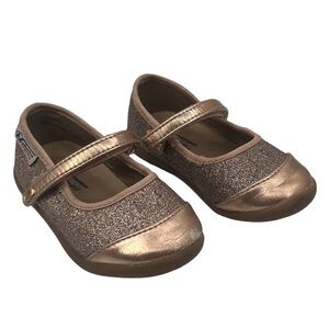 Naturino Express Rose Gold Glitter Luciana Mary Janes Size 6 Toddler Girl’s